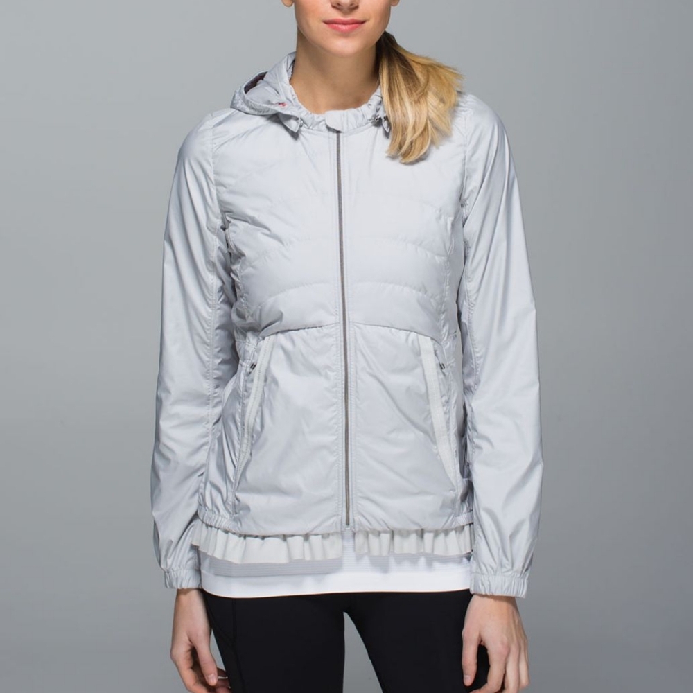 Women's Light Gray Hooded Jacket